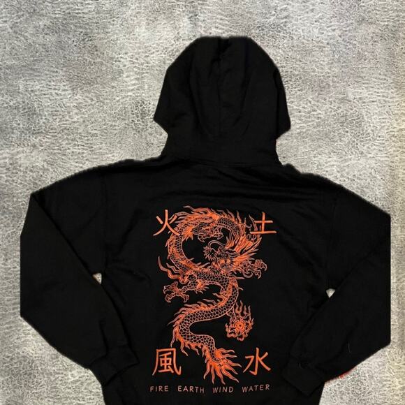 Grunge graphic scw black hoodie - Picture 1 of 6